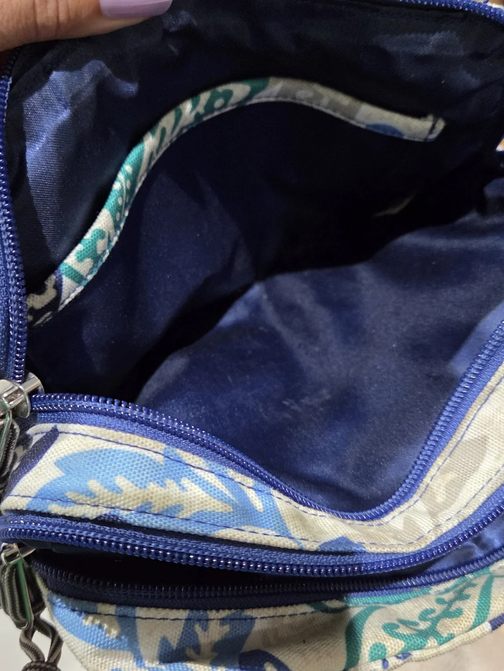 Blue Green Floral Crossbody Bag Vera Bradley
